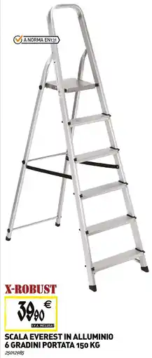 Tecnomat X-robust scala everest in alluminio 6 gradini portata offerta