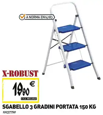 Tecnomat X-robust sgabello 3 gradini portata offerta
