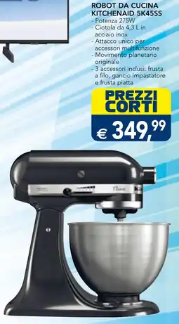 Esselunga ROBOT DA CUCINA KITCHENAID 5K45SS offerta