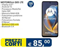 Esselunga MOTOROLA G05 LTE offerta