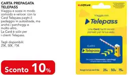 Esselunga Carta prepagata telepass offerta