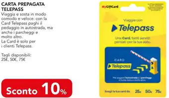 Carta prepagata telepass