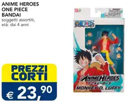 Esselunga Anime heroes one piece bandai offerta