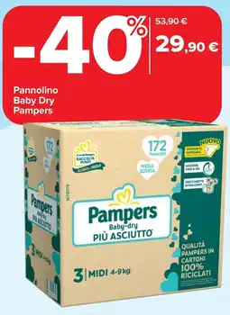 Carrefour Pannolino Baby Dry PAMPERS offerta
