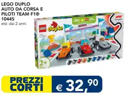 Esselunga Lego duplo auto da corsa e piloti team F1 10445 offerta