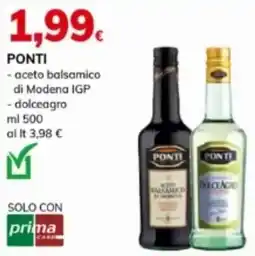Basko Ponti aceto balsamico di modena igp e dolceagro offerta