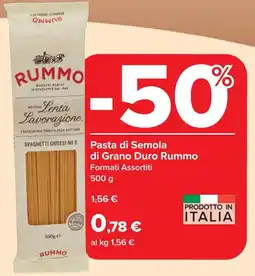 Carrefour Market Pasta di Semola di Grano Duro Rummo offerta