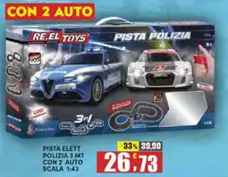 Maury's Pista elett polizia 3 mt con 2 auto scala 1:43 offerta