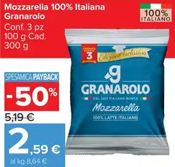 Carrefour Market Mozzarella 100% Italiana Granarolo offerta