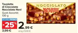 Carrefour Market Tavoletta di Cioccolato Nocciolato Novi offerta
