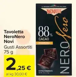 Carrefour Market Tavoletta NeroNero Novi offerta