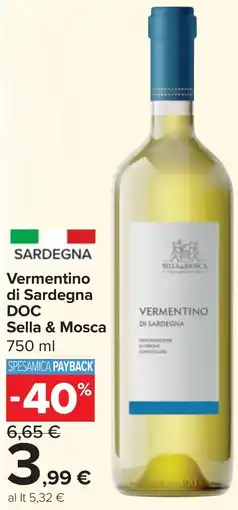 Carrefour Market Vermentino di Sardegna DOC Sella & Mosca offerta