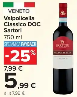 Carrefour Market Valpolicella Classico DOC Sartori offerta