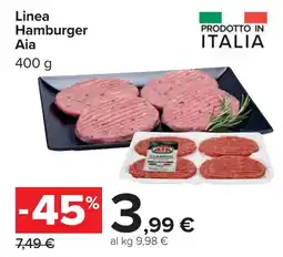 Carrefour Linea Hamburger Aia offerta
