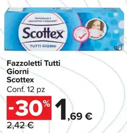Carrefour Market Fazzoletti Tutti Giorni Scottex offerta