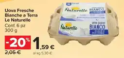 Carrefour Market Uova Fresche Bianche a Terra Le Naturelle offerta