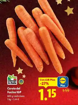 Lidl Carote del Fucino IGP offerta