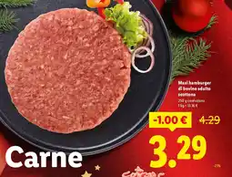 Lidl Maxi hamburger di bovino adulto scottona offerta