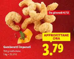 Lidl Gamberetti impanati offerta