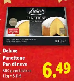 Lidl Deluxe Panettone Pan di neve offerta