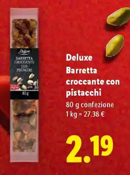 Lidl Deluxe Barretta croccante con pistacchi offerta