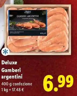Lidl Deluxe Gamberi argentini offerta