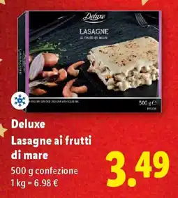 Lidl Deluxe Lasagne ai frutti di mare offerta