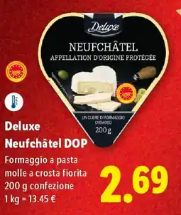 Lidl Deluxe Neufchâtel DOP offerta