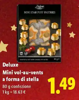 Lidl Deluxe Mini vol-au-vents a forma di stella offerta