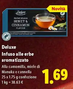 Lidl Deluxe Infuso alle erbe aromatizzato offerta