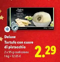 Lidl Deluxe Tartufo con cuore di pistacchio offerta