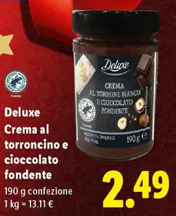 Lidl Deluxe Crema al torroncino e cioccolato fondente offerta