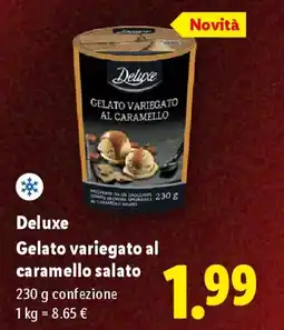 Lidl Deluxe Gelato variegato al caramello salato offerta