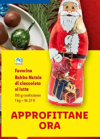 Favorina Babbo Natale di cioccolato al latte