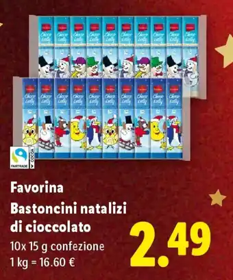 Favorina Bastoncini natalizi di cioccolato