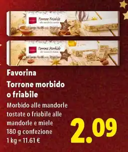 Lidl Favorina Torrone morbido o friabile offerta