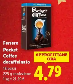Lidl Ferrero Pocket Coffee decaffeinato offerta