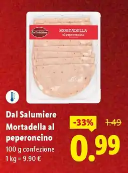 Lidl Dal Salumiere Mortadella al peperoncino offerta