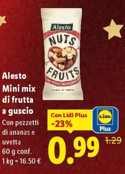 Lidl Alesto Mini mix di frutta a guscio offerta