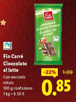 Lidl Fin Carré Cioccolato al latte offerta