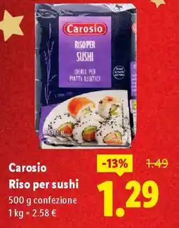 Lidl Carosio Riso per sushi offerta