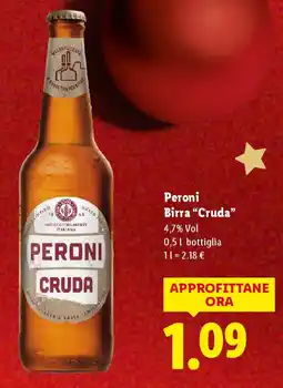 Lidl Peroni Birra "Cruda" offerta