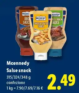 Lidl Mcennedy Salse snack offerta