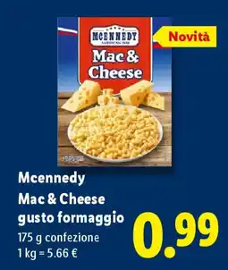 Lidl Mcennedy Mac & Cheese gusto formaggio offerta