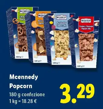 Lidl Mcennedy Popcorn offerta