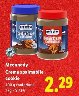Lidl Mcennedy Crema spalmabile cookie offerta