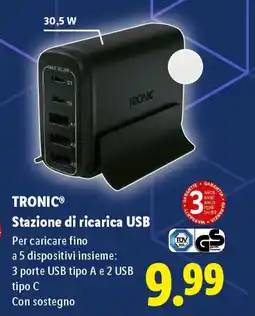 Lidl TRONIC Stazione di ricarica USB offerta