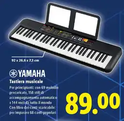 Lidl YAMAHA Tastiera musicale offerta
