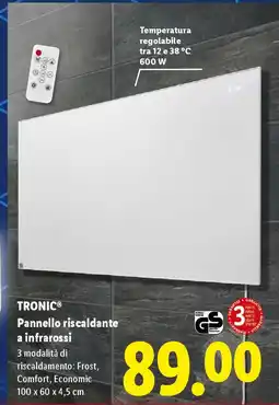 Lidl TRONIC Pannello riscaldante a infrarossi offerta