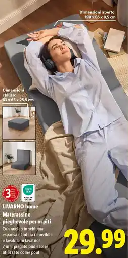 Lidl LIVARNO home Materassino pieghevole per ospiti offerta